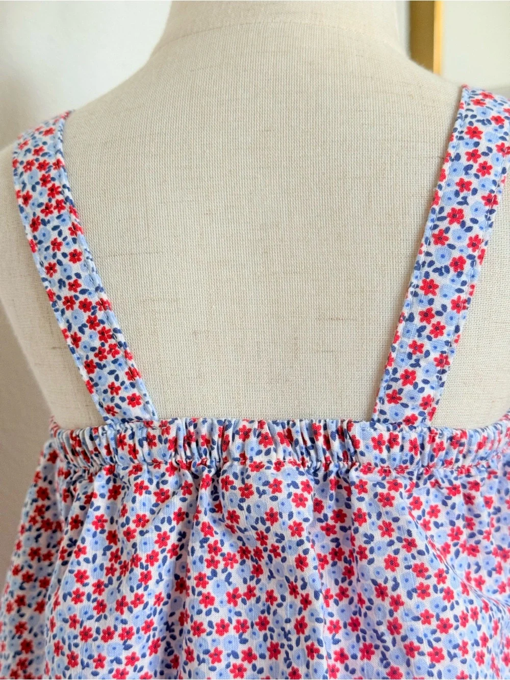 Cat & Jack Baby Girls 18M Floral Sundress & Bloomer Set Red Blue